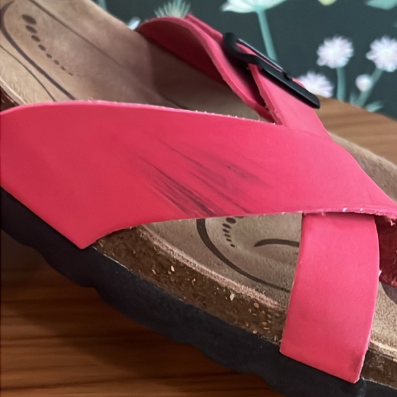 Romika women’s wedge cork leather sandals size 40 pink - Picture 8 of 10